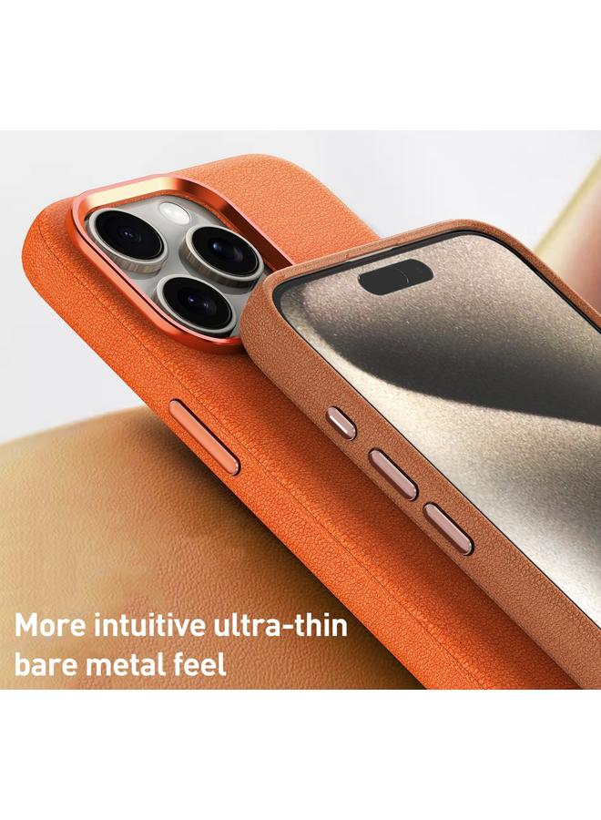 Zaboon Case For iPhone 12 Pro Max Metal Lens Frame Leather Full Coverage Shockproof Phone Case - Image 5