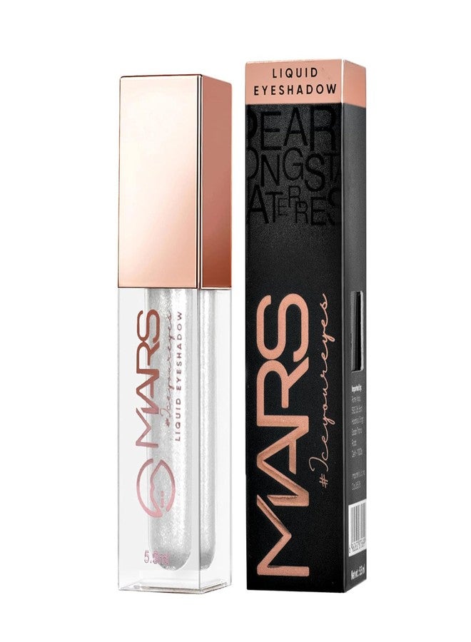 Mars Liquid Glitter Eyeshadow Metallic Finish For Eye Makeup For All Type Of Skin Waterproof, Highly Pigmented Es01 5.5Ml (Pack Of 1). (01 Moon Glow/Silver, Free Size) - Image 1