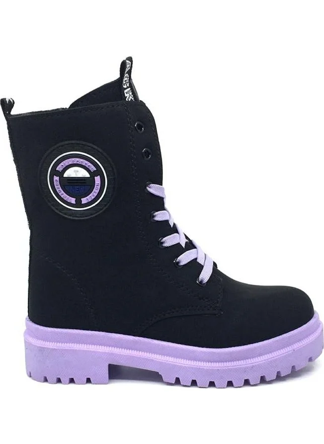 توين جو Girl's Zippered Winter Comfortable Daily Woolen Boots 31-35