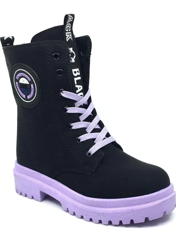 توين جو Girl's Zippered Winter Comfortable Daily Woolen Boots 31-35