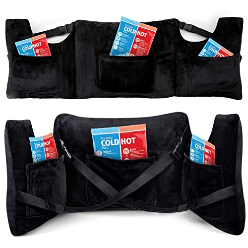 Oak Leaf Post Mastectomy Pillow for Recovery Gift for Mastectomy Patients with 4 Pockets to Support Breast Surgery Healing for Sleeping Recovery Seatbelt Protection Pure BlackUpgraded