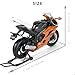 Risopen 112 Motorcycle Model Toy for Yamaha YZFR6 1000R Alloy Diecast Motorcycle Model No Assembly Required Mini Racing Moto Collection Gift for Adult Orange - Image 4