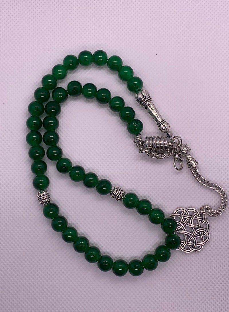 A multi-use agate rosary that can be worn as a wonderful and distinctive bracelet made of onyx stone that combines beauty and spirituality, making it a favorite choice for many for the purposes of remembrance and meditation. We provide it in wonderful colors that suit men and women and consists of 33 beads - Image 1