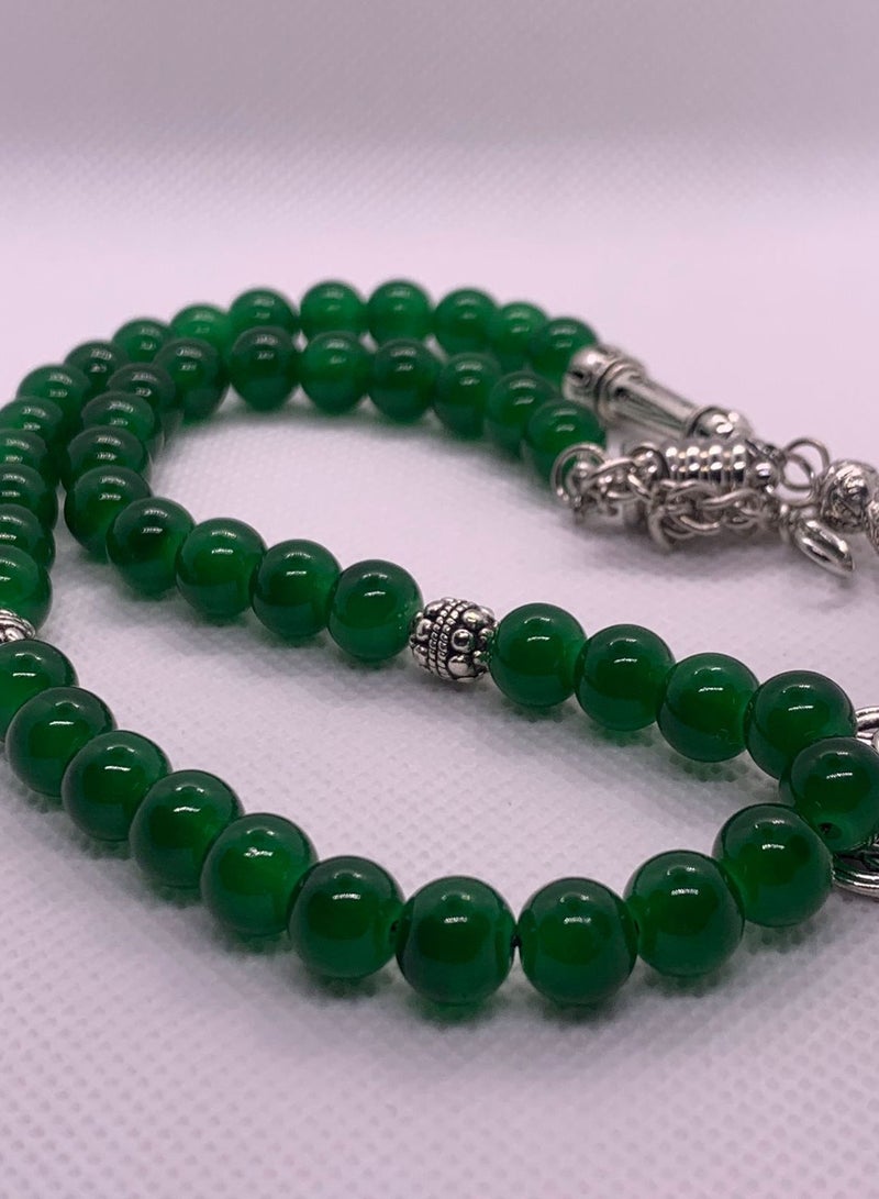 A multi-use agate rosary that can be worn as a wonderful and distinctive bracelet made of onyx stone that combines beauty and spirituality, making it a favorite choice for many for the purposes of remembrance and meditation. We provide it in wonderful colors that suit men and women and consists of 33 beads - Image 2