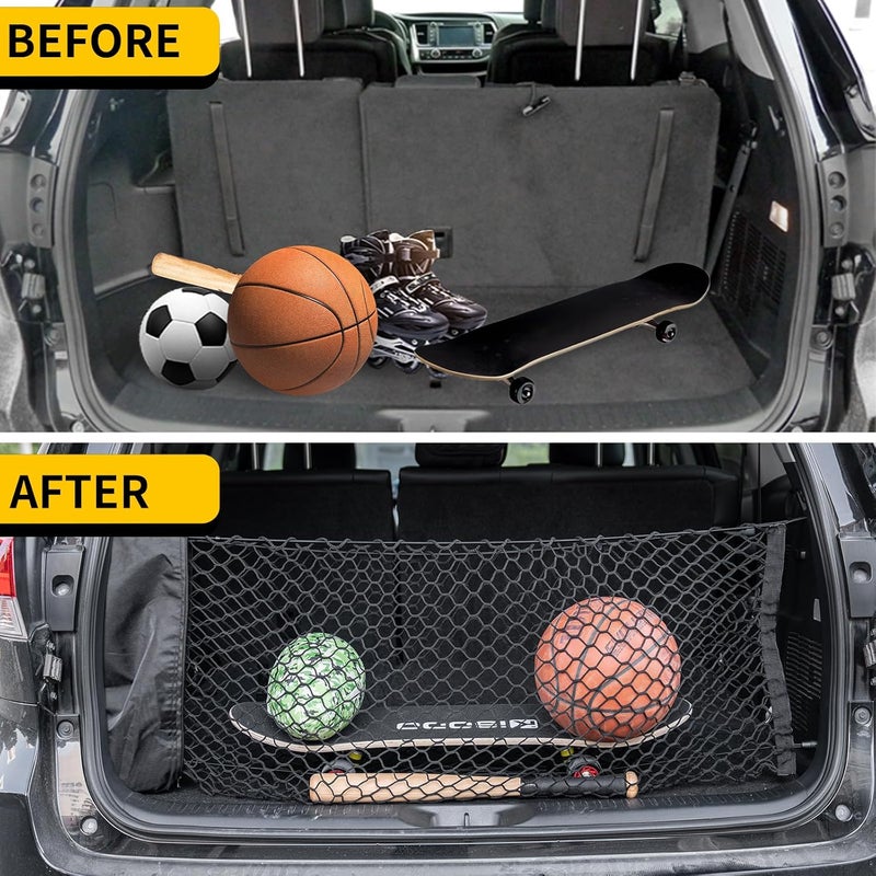 Maxzina Cargo Net Compatible with 2014-2025 Kia Sorento Truck Bed Cargo Net 3.18'×1.15' Double Layer Envelope Style Dense Mesh Trunk Organizer for 2024 Sorento Exterior Accessories - Image 2