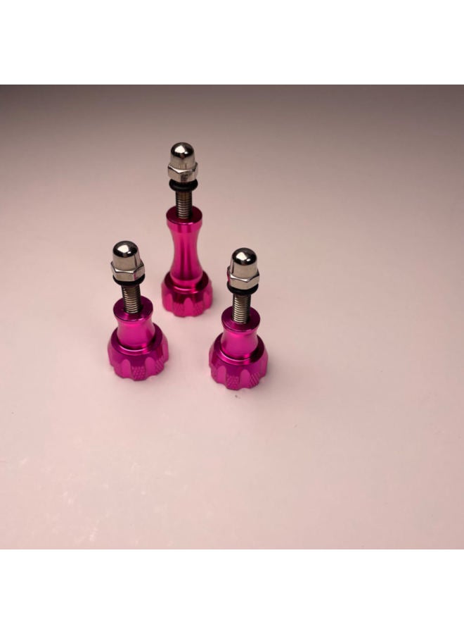 Generic Long And Short Screw Screw CNC Aluminum Alloy Camera Screw Three-piece Set Accessories Gopro Hero7 Accessories-Color:rose Red - Image 1