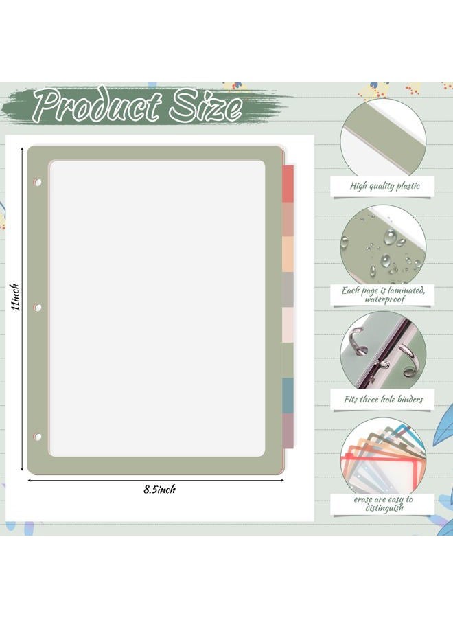 Chivertion 4 Sets 8 Tab Binder Dividers for 3 Ring 8.5 x 11 Inch Plastic Binder Dividers with Tabs Multicolor Letter Size Page 3 Hole Punch Clear File Organizer for School (Vintage Color) - Image 2