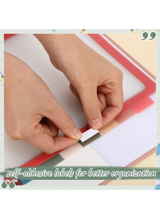 Chivertion 4 Sets 8 Tab Binder Dividers for 3 Ring 8.5 x 11 Inch Plastic Binder Dividers with Tabs Multicolor Letter Size Page 3 Hole Punch Clear File Organizer for School (Vintage Color) - Image 5