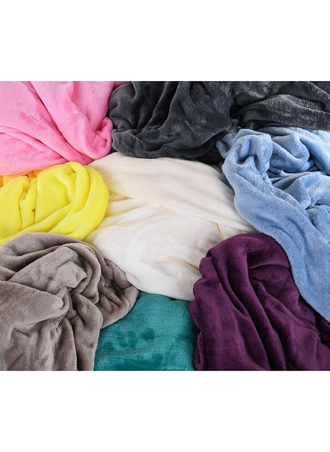 Mintra Lightweight Blanket 250 GSM Extra Soft Premium Microfiber Bed and Sofa Throw in Black - Size 220x220cm  - Image 3