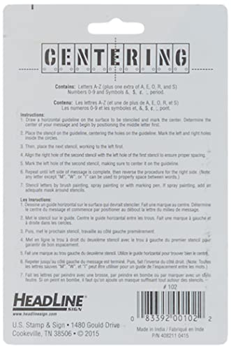 Headline Sign 2in. Stencil Kit, Caps/ Numbers - Image 2