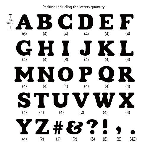 Magfok Iron-on Transfer Flock Letters White for Fabric 1-1/2 Inch, 6 Sheet - Image 2