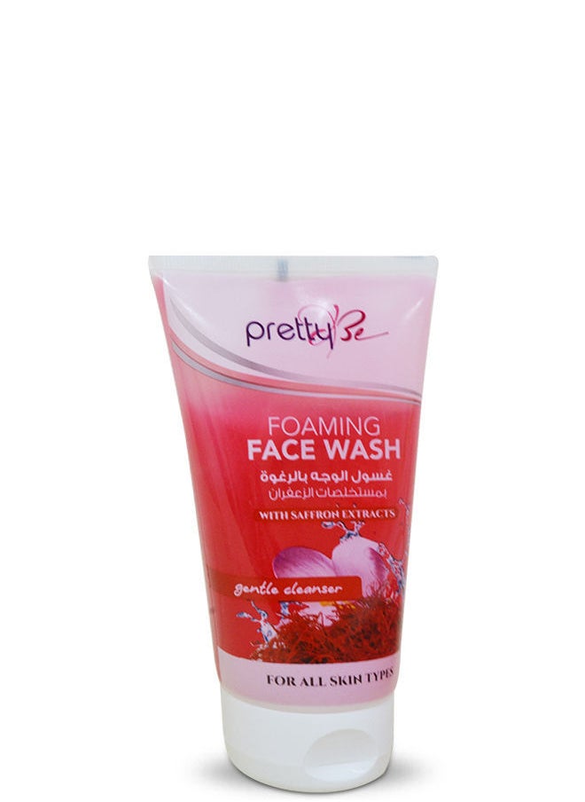 Pretty Be - Foaming Face Wash with Saffron Extracts, Gentle Cleanser for All Skin Types 120ml - Image 1