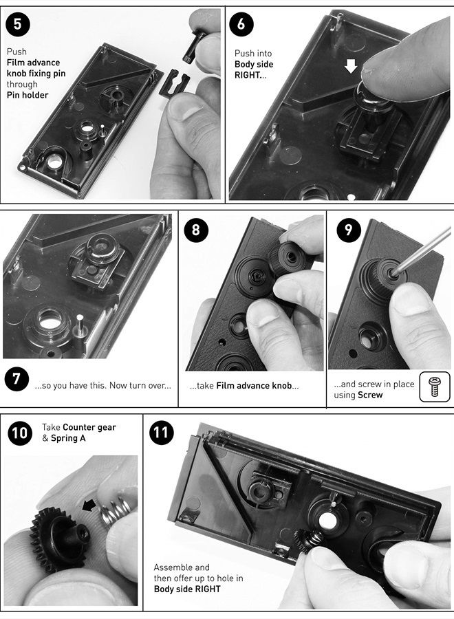 DEVMO 2 PCS DIY Lightnes Compatible with Classic Retro Holga Lomo Recesky TLR Camera 35mm Film Twin Lens Reflex Kit - Image 5