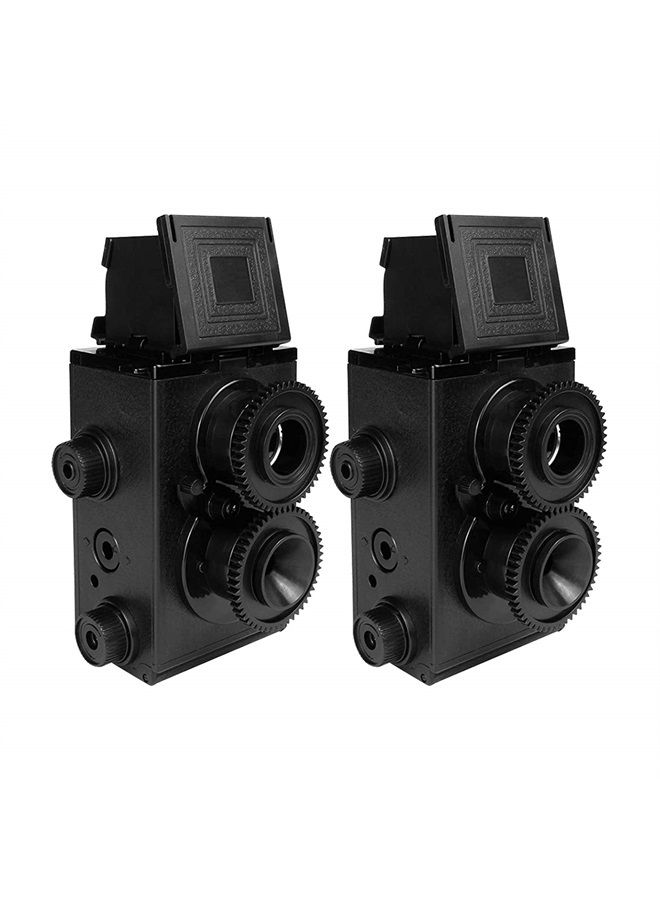DEVMO 2 PCS DIY Lightnes Compatible with Classic Retro Holga Lomo Recesky TLR Camera 35mm Film Twin Lens Reflex Kit - Image 1