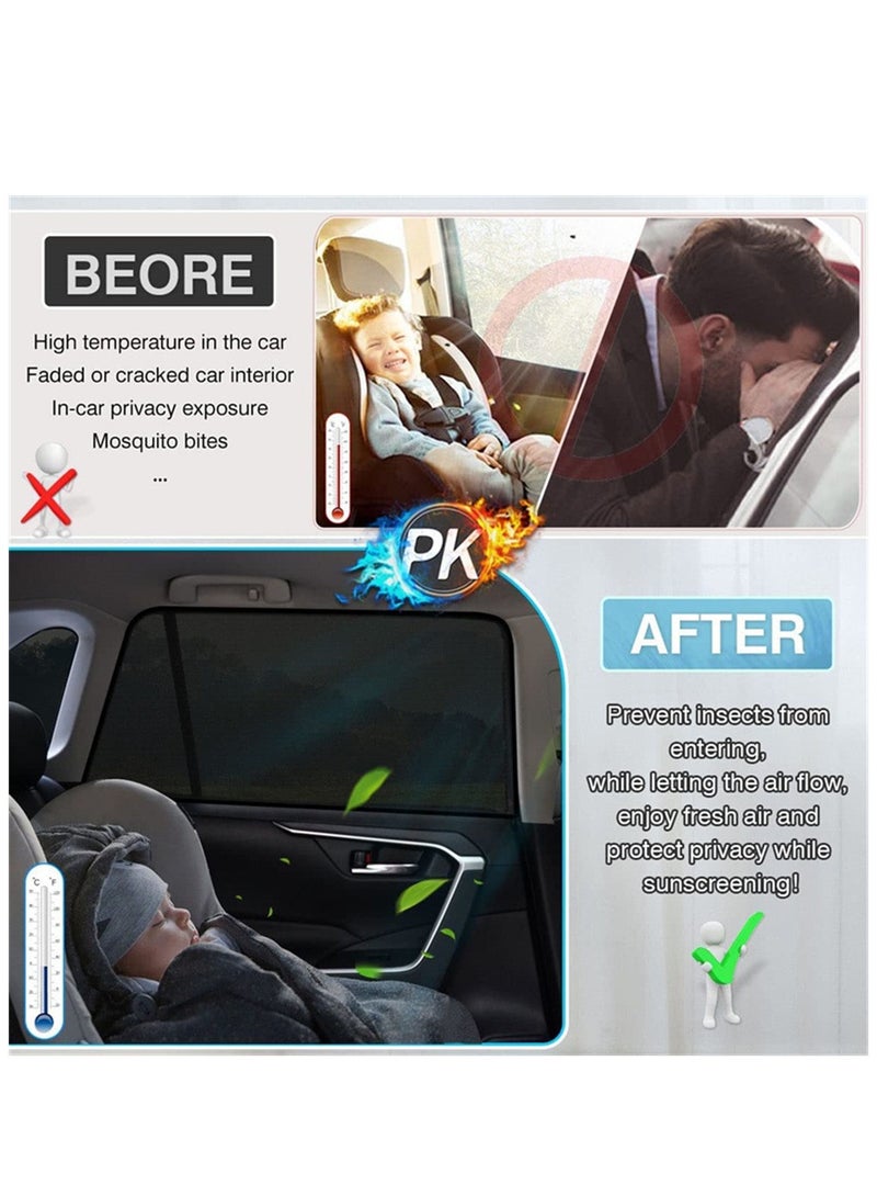 KASTWAVE Car Tailgate Mosquito Net, Car Camping Net, Breathable Mesh Net for Car Tailgate for UV Sun Protection Ventilation Mesh Closed by Zipper, Magnetic Suction for SUV MPV Camping Self Drive Trip, L - Image 2