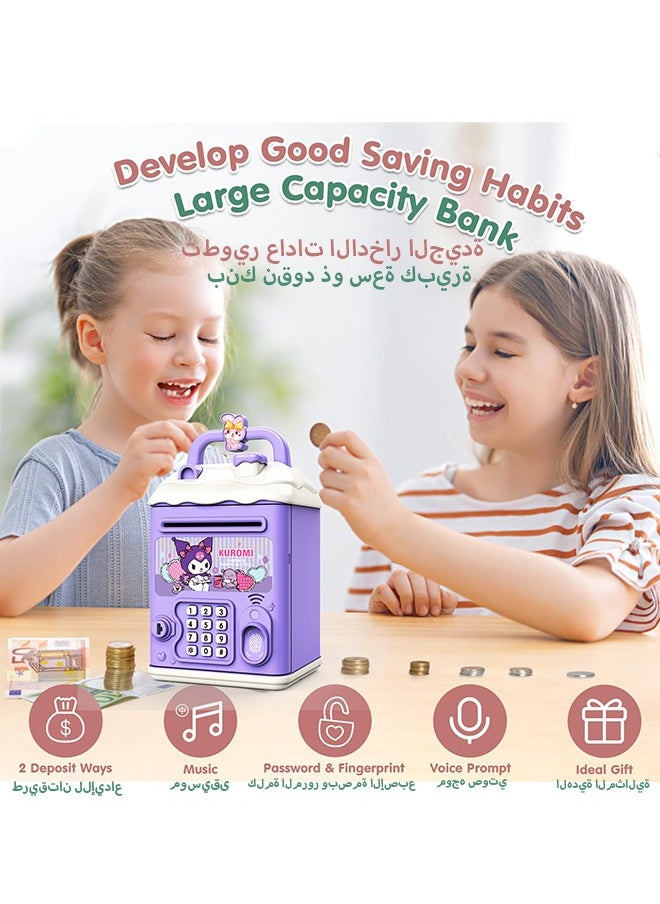 Mi VAZA Electronic Money Saving Box With Password - Money Bank - Coin Bank - Kuromi - ATM Machine - Automatic Deposit - Kid Toy  - Image 2