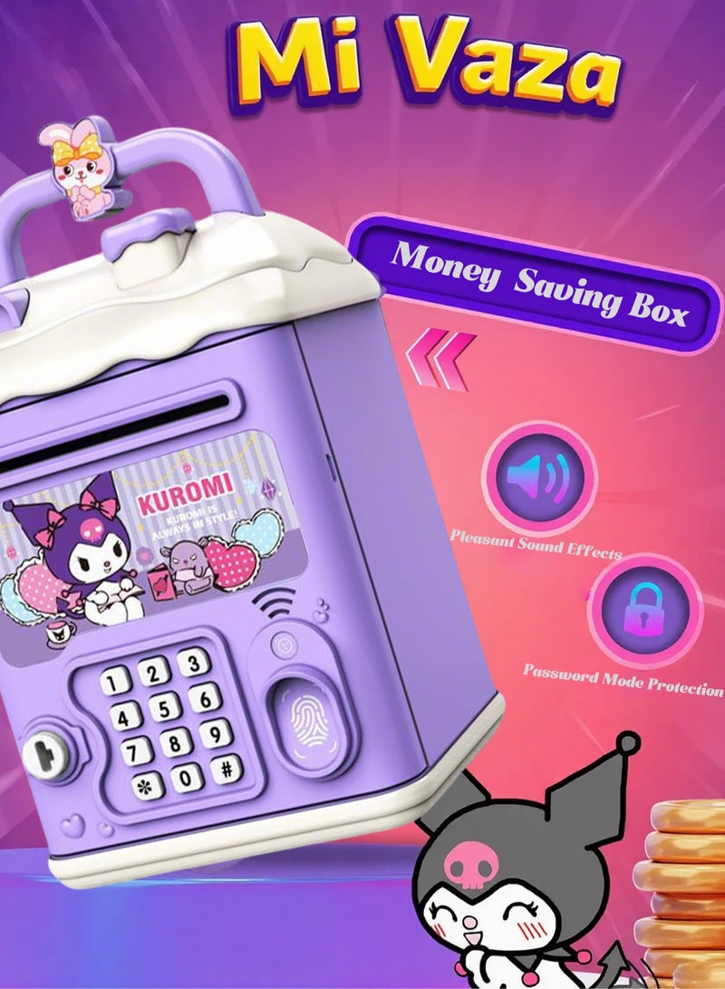 Mi VAZA Electronic Money Saving Box With Password - Money Bank - Coin Bank - Kuromi - ATM Machine - Automatic Deposit - Kid Toy - Image 1
