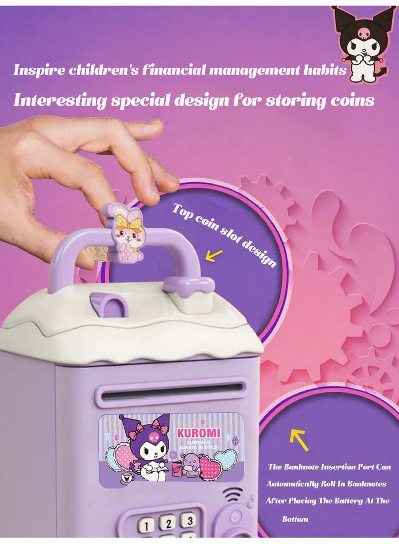 Mi VAZA Electronic Money Saving Box With Password - Money Bank - Coin Bank - Kuromi - ATM Machine - Automatic Deposit - Kid Toy - Image 3