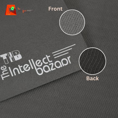 TIB Yoga Mat 4mm Anti-Skid EVA Yoga Mat for Women & Men with Strap | Anti-Slip Exercise Mat - Grey - Image 3