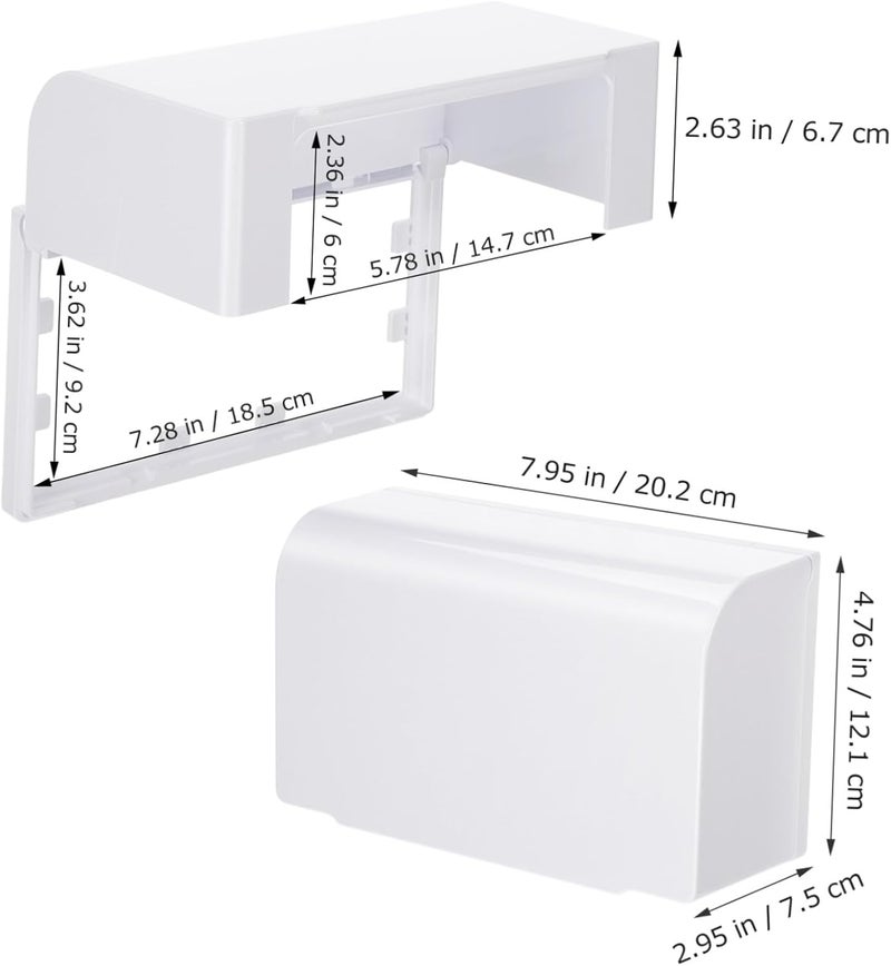 SHOWERORO Thickened Double Outdoor Socket Cover Receptacle Protector Adhesive Style Enclosure for Bathroom Kitchen Weatherproof Electrical Outlet Guard Easy Installation - Image 2