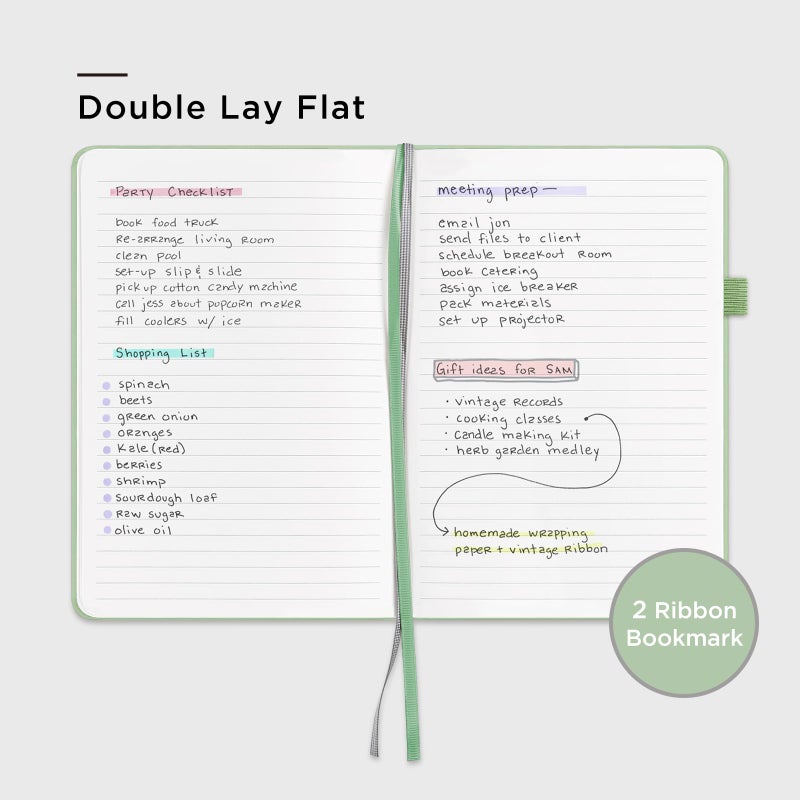 &And Per Se ⩓ Per Se Lined Journal Notebook, 160 Pages, A5 5.7 x 8 inches College Ruled Thick Paper Notebook Journals for Writing, Hardcover Notebooks for Women Men Office School (1 Pack, Light Green) - Image 3