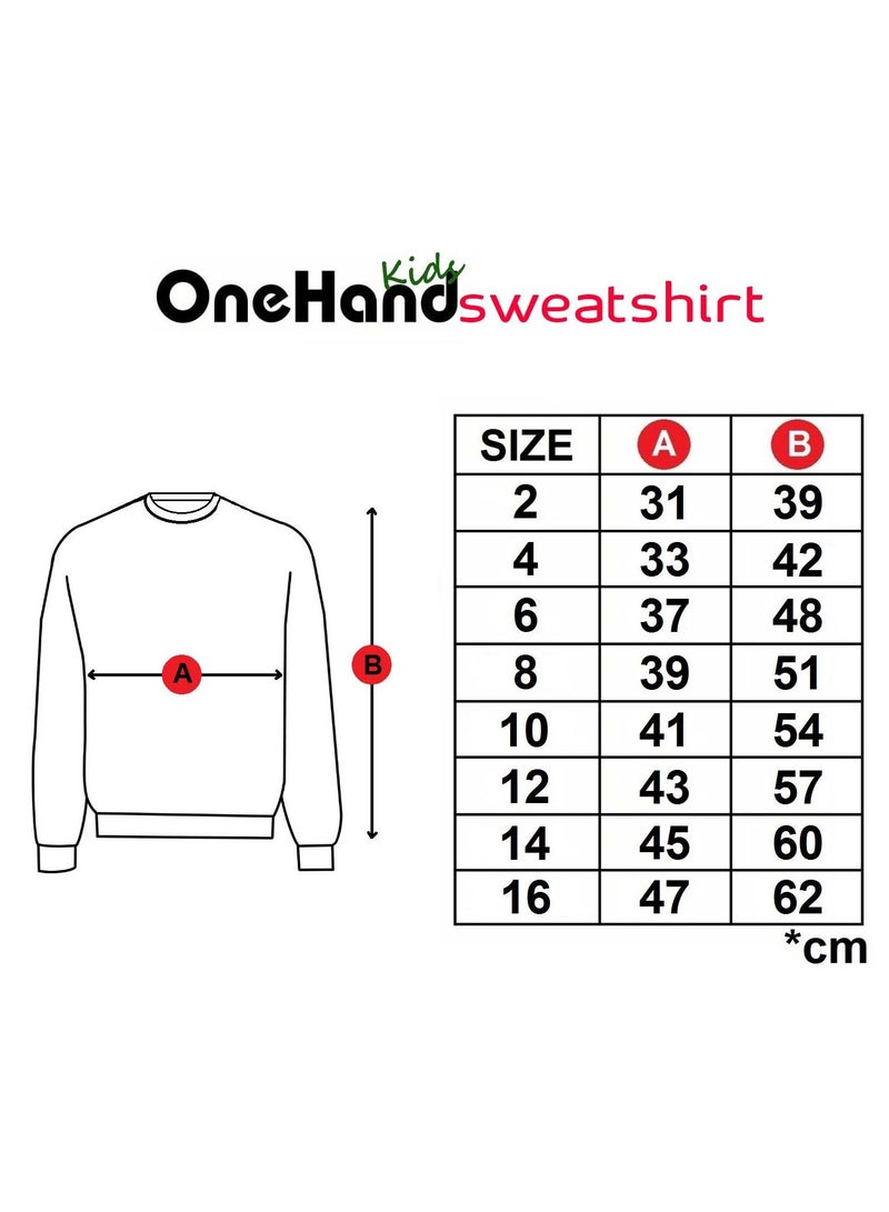 OneHand Basic Sweatshirt Melton Cotton For Kids - Green - Image 3