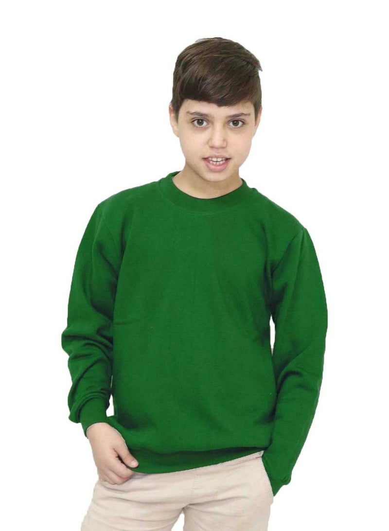 OneHand Basic Sweatshirt Melton Cotton For Kids - Green - Image 1
