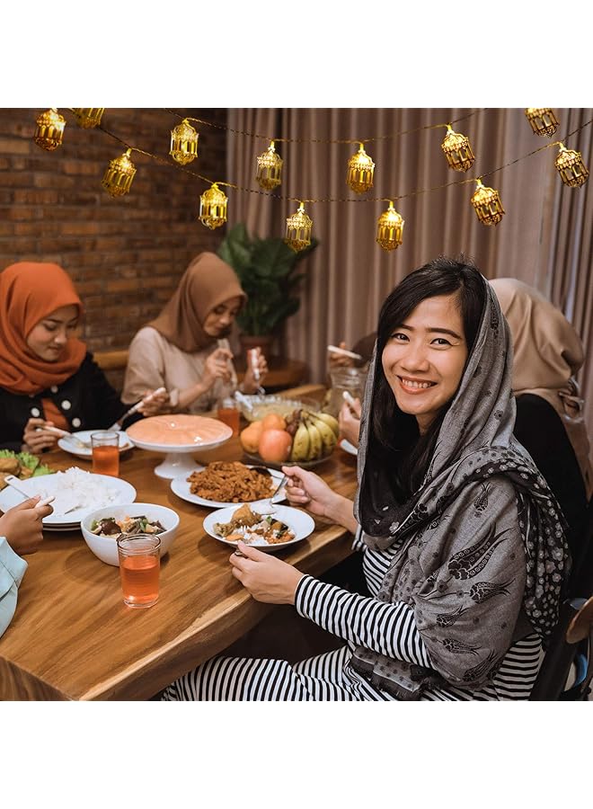 erorex 20 Led Eid Mubarak String Lights Ramadan Led Lights Battery Powered Mubarak Moon Lantern Lights Decoration Mubarak Home Lamp Decorations Lantern - Image 5