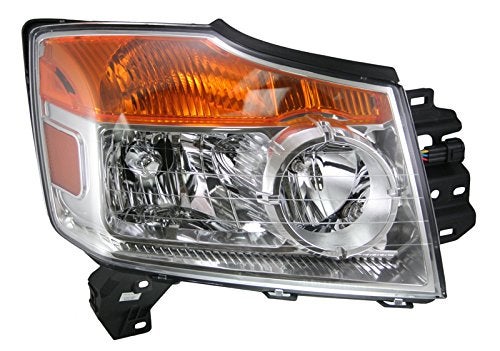 TRQ مجموعة تجميع المصابيح الأمامية TRQ - مصابيح السائق والراكب متوافقة مع نيسان أرمادا 2008-2015 NI2502175 NI2503175 - Image 5