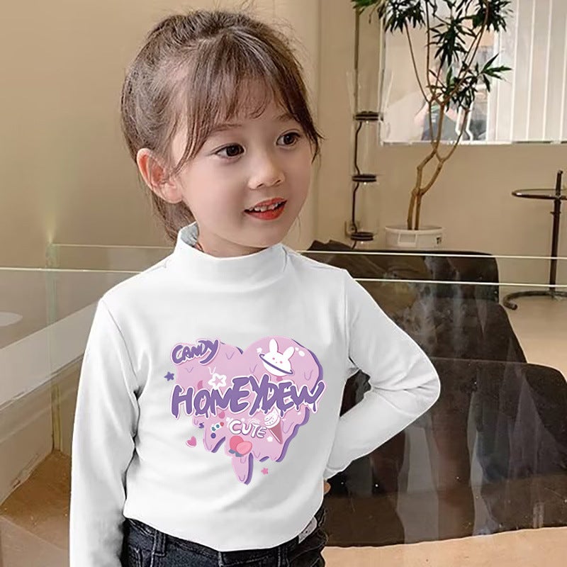 Y2316# Children'S Wear Girls Long Sleeve Printed T-Shirt Loose New Style Children'S Autumn Dress Children'S T-Shirt - Image 3