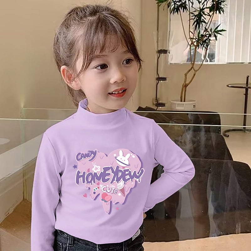 Y2316# Children'S Wear Girls Long Sleeve Printed T-Shirt Loose New Style Children'S Autumn Dress Children'S T-Shirt - Image 4