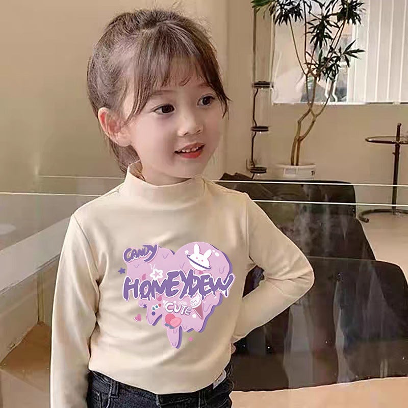 Y2316# Children'S Wear Girls Long Sleeve Printed T-Shirt Loose New Style Children'S Autumn Dress Children'S T-Shirt - Image 5