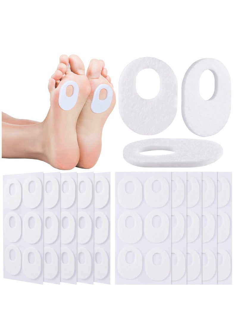 60 Pack Callus Pads Soft Felt Oval Shape Corn for Bottom of Foot Adhesive Men and Women Feet Toes Heel Pain Relief - Image 1
