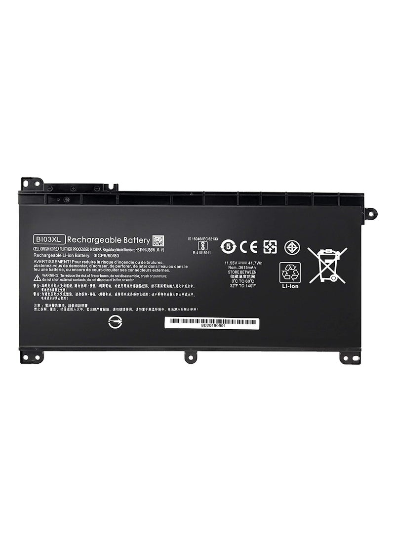 Max Power - BI03XL Battery for HP Pavilion X360 M3-U 13-U M3-U001DX M3-U103DX 13-U100TU 13-U100TU 13-U118TU Stream 14-AX 14-ax010nr 14-ax020wm 14-ax030wm TPN-W118 Laptop HSTNN-LB7P HSTNN-UB6W 843537-541 - Image 1