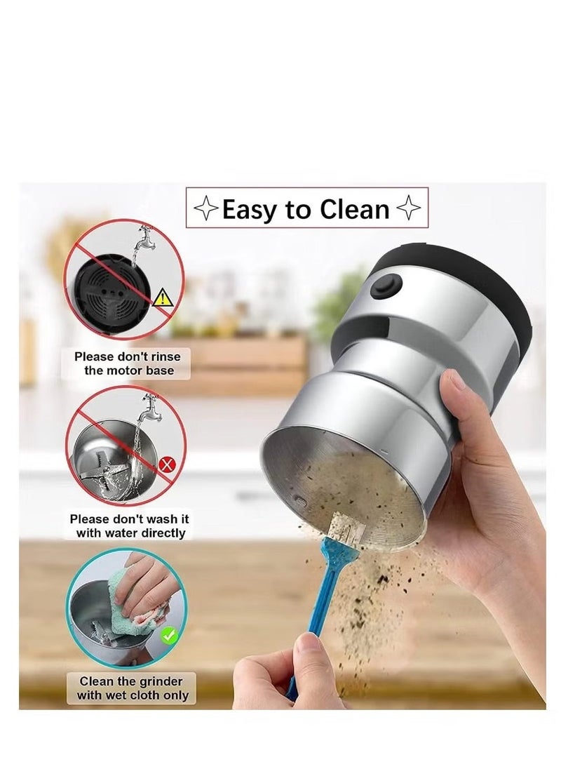 Denx Coffee Grinder, Multi-Functional Grinding Machine, Electric Bean Grinder, Grain And Spice Grinder, Stainless Steel Electric Coffee Bean Grinding Machine For Home Dx2505 - Image 4