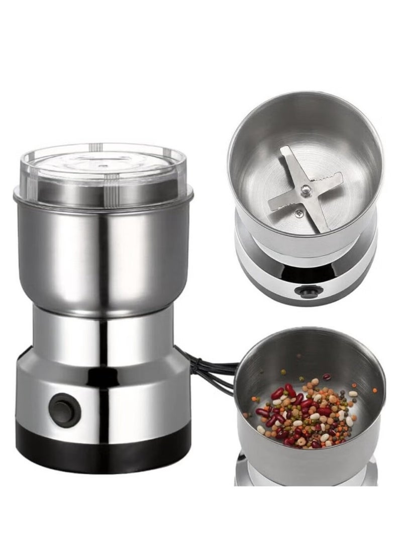 Denx Coffee Grinder, Multi-Functional Grinding Machine, Electric Bean Grinder, Grain And Spice Grinder, Stainless Steel Electric Coffee Bean Grinding Machine For Home Dx2505 - Image 1