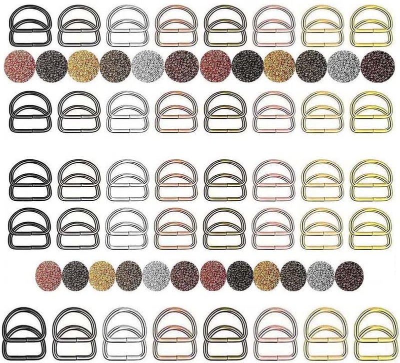DIY Crafts DIY Crafts 5X D Ring, KC Gold, Round Swivel Snap Hooks Key Rings Chain Jump Rings Mini Screw Metal For Lanyard, ID, Bags, Wallets, Luggage (5X D Ring, KC Gold)  - Image 1
