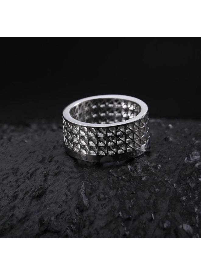 زنك خاتم زينك للرجال من الفولاذ المقاوم للصدأ الفضي | ZJRG020SPS-18 - Image 3