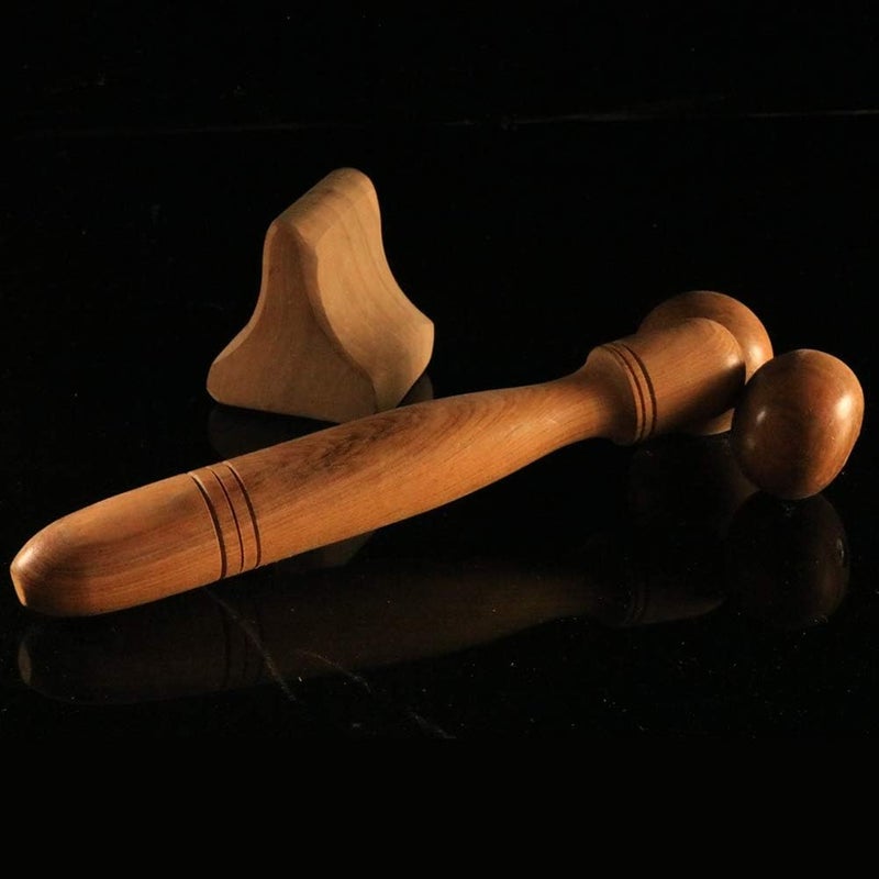 ULTNICE Wooden Massage Roller Full Body Massage Stick Pratical Relax Massaging Wheel Beauty Stick Roller for Man Woman - Image 4