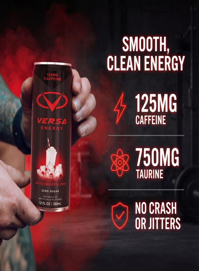 PEScience VERSA Energy by PEScience, Sugar Free Energy Drink, 125mg Caffeine, Perfectly Carbonated, White Cherry Slushie, Case of 12 - Image 3