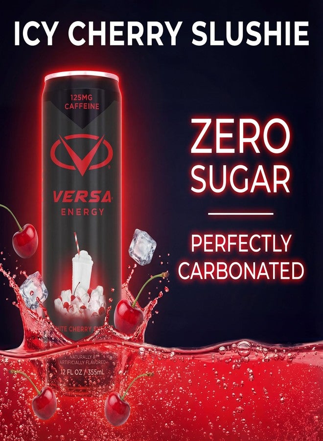 PEScience VERSA Energy by PEScience, Sugar Free Energy Drink, 125mg Caffeine, Perfectly Carbonated, White Cherry Slushie, Case of 12 - Image 2