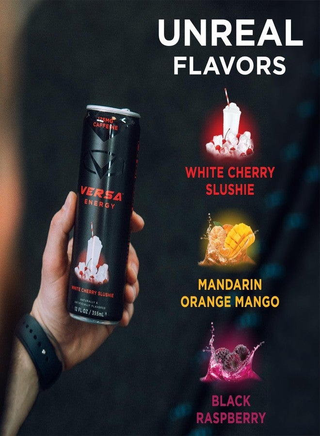 PEScience VERSA Energy by PEScience, Sugar Free Energy Drink, 125mg Caffeine, Perfectly Carbonated, White Cherry Slushie, Case of 12 - Image 4