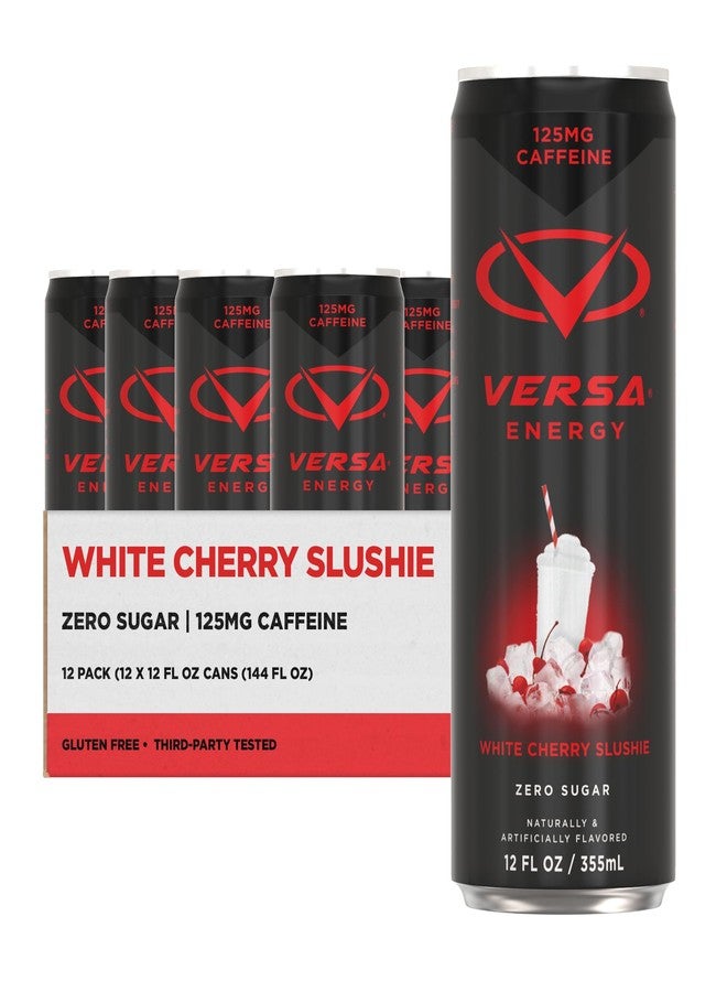 PEScience VERSA Energy by PEScience, Sugar Free Energy Drink, 125mg Caffeine, Perfectly Carbonated, White Cherry Slushie, Case of 12 - Image 1