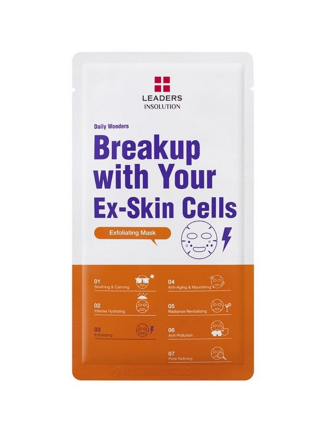 Leaders Insolution ] Daily Wonders Break Up With Your Ex Skin Cell Exfoliating Face Cotton Sheet Mask 10Pk - Image 1