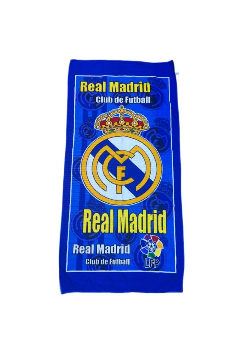 Real Madrid Official Beach & Bath Towel – Elegant Football Fan Essential - Image 1