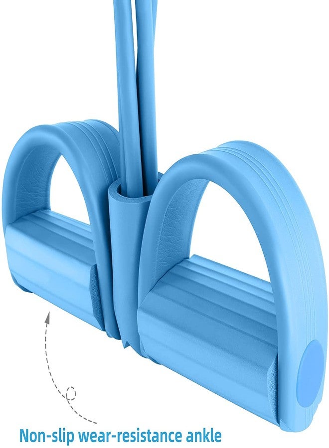 PEN&H Multi-Function Tension Rope–4 Tube Resistance Bands with Handles–Sit Up Exercise Equipment Home Gym Tummy Trainer for Men Women(Blue) - Image 5