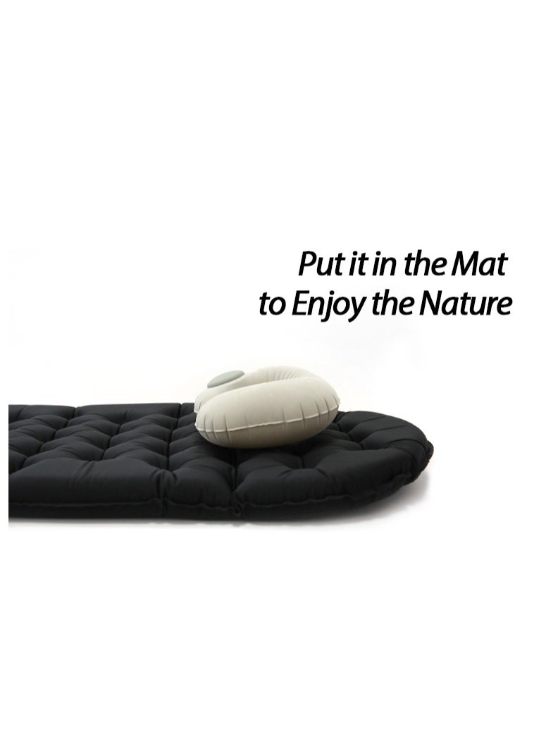 Generic - Portable Foldable Compression Inflatable Neck Pillow for Office Train Car Airplane Sleep Cushion - Image 1
