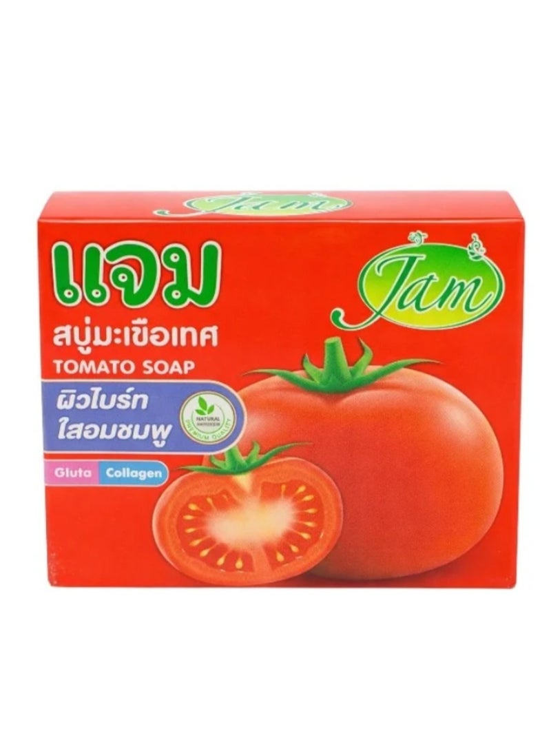 جام صابون تايلندي بالطماطم والجلوتا والكولاجين من جام 3 قطع - Image 1