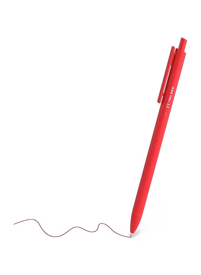 TRU RED Retractable Gel Pens, Fine Point 0.5mm, Assorted Ink Colors, 24 Pack - Quick‑Dry Pens for Precise Writing - Image 3