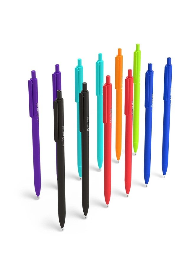 TRU RED Retractable Gel Pens, Fine Point 0.5mm, Assorted Ink Colors, 24 Pack - Quick‑Dry Pens for Precise Writing - Image 1
